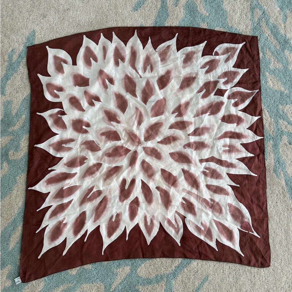 Vintage Handpainted Silk Scarf